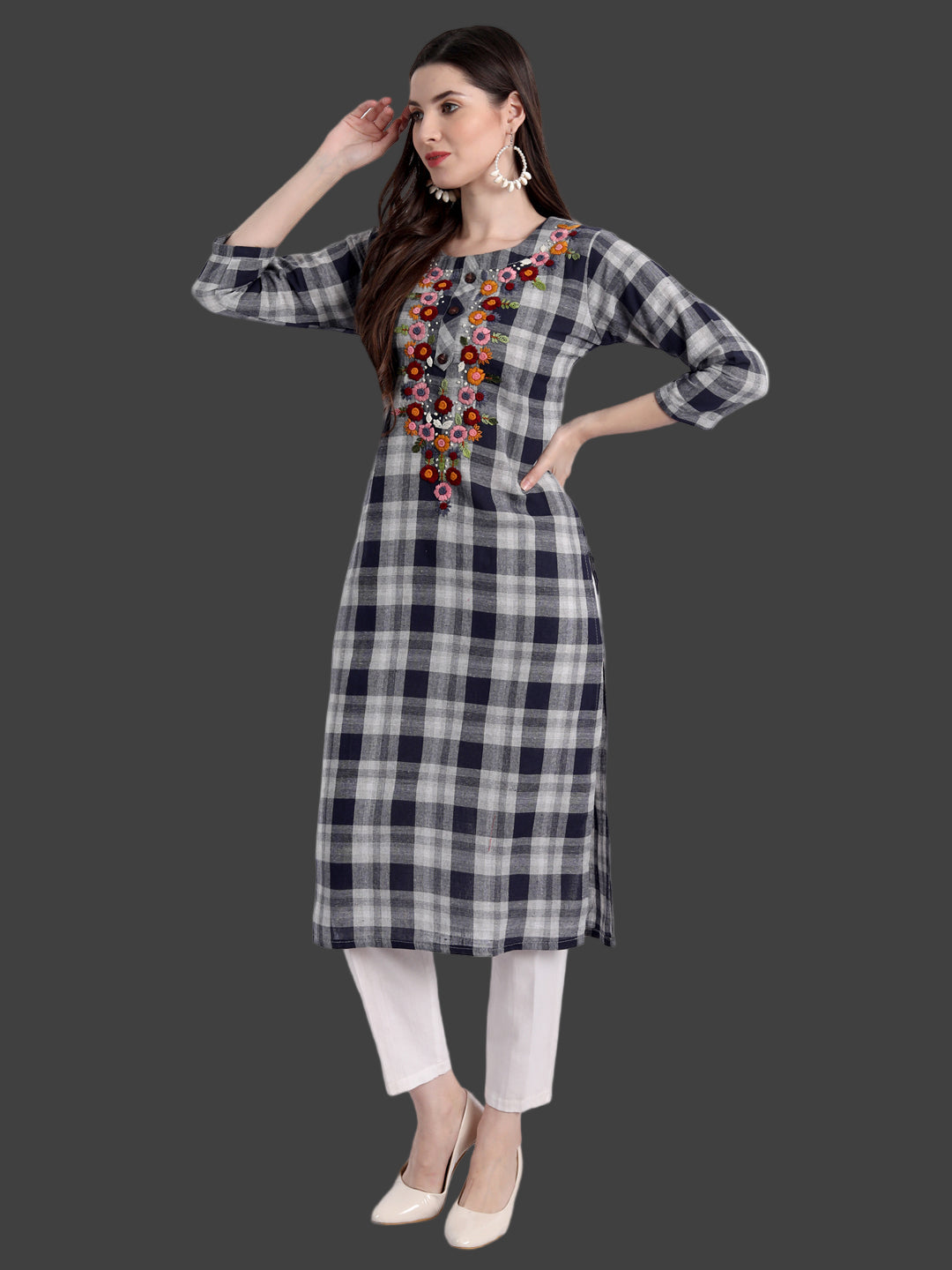 Timeless black khadi kurti for versatile ethnic wear