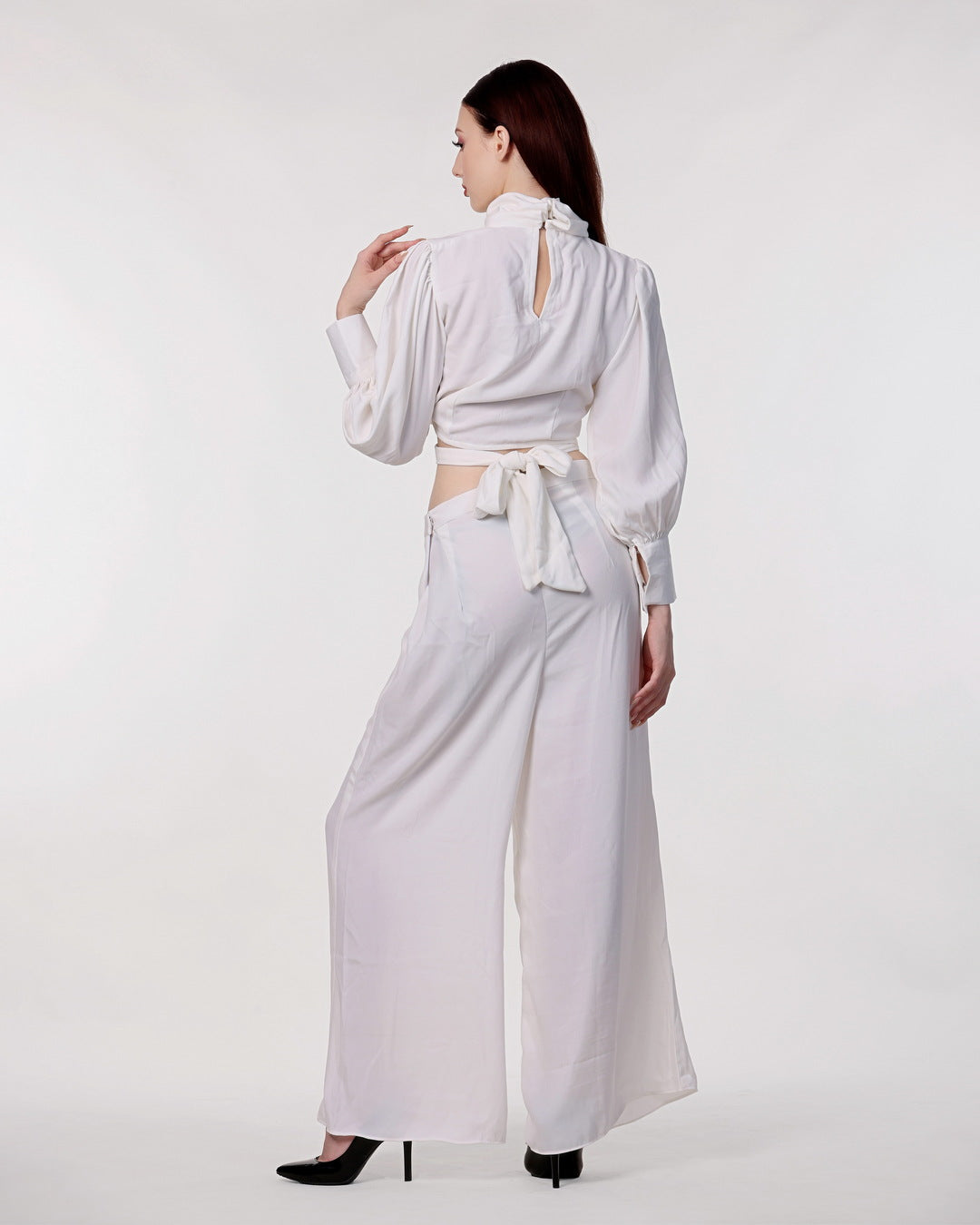 White Trouser Moss Co-ord Set
